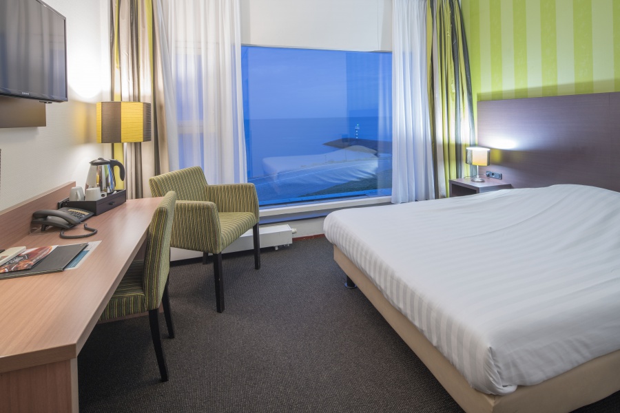 Hotel Lands End Den Helder - Eenpersoonskamer met zeezicht en airconditioning